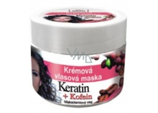 Bione Cosmetics Keratin & Kofein krémová vlasová maska pro všechny typy vlasů 260 ml
