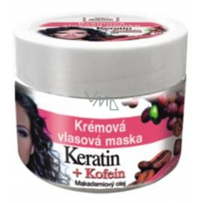 Bione Cosmetics Keratin & Kofein krémová vlasová maska pro všechny typy vlasů 260 ml