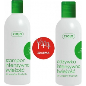Ziaja Intenzivní svěžest šampon na mastné vlasy 400 ml + Intenzivní svěžest kondicionér na mastné vlasy 200 ml, duopack