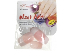 Natural Art Nails umělé nehty rovné francouzská manikúra růžová 10 kusů 806