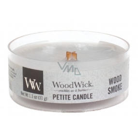 WoodWick Wood Smoke - Kouř z cedrového dřeva vonná svíčka s dřevěným knotem petite 31 g