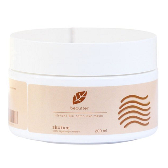 Aromatica Bebutter Bio Skořice šlehané bambucké máslo posiluje elasticitu 200 ml