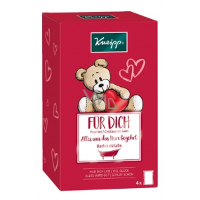 Kneipp Miluji tě sůl 60 g + Hodně štěstí sůl 60 g + Všechno bude v pořádku sůl 60 g + Krásný spánek sůl 60 g, kosmetická sada pro děti