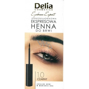 Delia Cosmetics Instant Eyebrown Tint barva na obočí 1.0 černá 6 ml