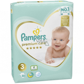 Pampers Premium Care 3 Midi 6-10 kg plenkové kalhotky 80 kusů