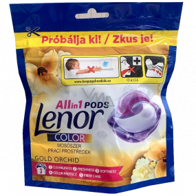 Lenor All in 1 Pods Color Gold Orchid gelové kapsle na praní barevného prádla 3 kusy