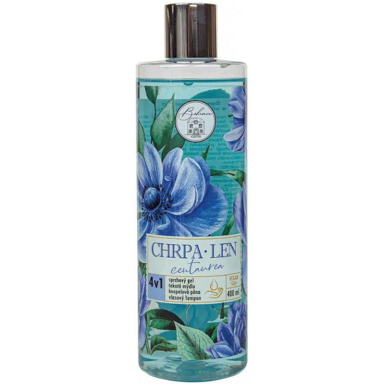 Bohemia Gifts 4v1 Chrpa a len sprchový gel, šampon, pěna a mýdlo 400 ml