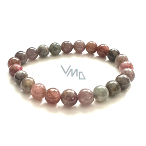 Spinel náramek elastický přírodní kámen, kulička 8 mm /16 - 17 cm, štěstí-dobrá nálada
