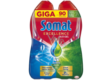 Somat Excellence Duo AntiGrease gel do myčky proti mastnotě 90 dávek 2 x 810 ml