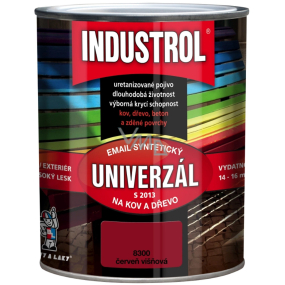 Industrol S2013 Univerzál lesk vrchní barva na kov a dřevo 8300 Červeň višňová 0,75 l