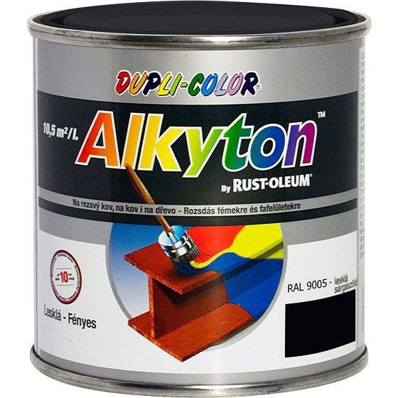 Dupli-Color Alkyton Lesk, samozákladová barva na rez, Ral 9005 černá, 250 ml