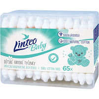 Linteo Baby dětské vatové tyčinky, 65 ks