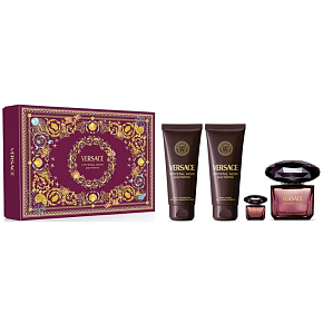 Versace Crystal Noir set parfémovaná voda 90 ml + tělové mléko 100 ml + sprchový gel 100 ml + parfémovaná voda 5 ml, dárková sada pro ženy Versace Crystal Noir set parfémovaná voda 90 ml + tělové mléko 100 ml + sprchový gel 100 ml + parfémovaná voda 5 ml, dárková sada pro ženy