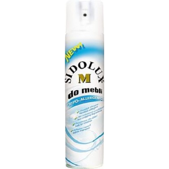 Sidolux M na nábytek Hypo-Allergeni Hypoalergení Antistatický sprej proti prachu a alergenům 350 ml