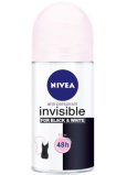 Nivea Invisible Black & White Clear kuličkový antiperspirant deodorant roll-on pro ženy 50 ml