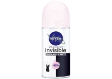 Nivea Invisible Black & White Clear kuličkový antiperspirant deodorant roll-on pro ženy 50 ml