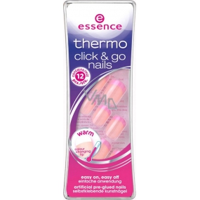 Essence Thermo Click & Go Nails umělé nehty 02 Keep Cool, Hotty! 12 kusů