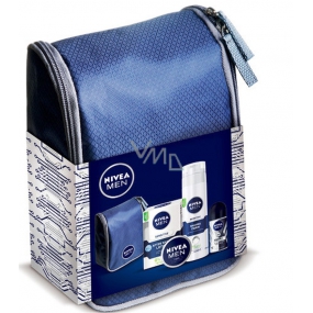 Nivea Men Sensitive voda po holení 100 ml + pěna na holení 200 ml + Invisible Black & White Power antiperspirant deodorant roll-on 50 ml + uni krém 30 ml + taštička kosmetická sada