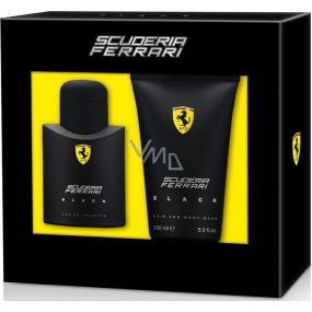 Ferrari Scuderia Black toaletní voda pro muže 75 ml + sprchový gel 150 ml, dárková sada