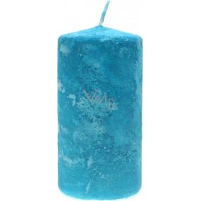 Lima Mramor Bavlna vonná svíčka modrá válec 50 x 100 mm 1 kus