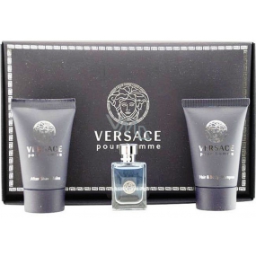 Versace pour Homme toaletní voda 5 ml + sprchový gel 25 ml + balzám po holení 25 ml, dárková sada