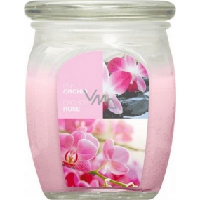 Bolsius Aromatic Pink Orchid - Růžová orchidej vonná svíčka ve skle 92 x 120 mm 830 g, doba hoření 100 hodin