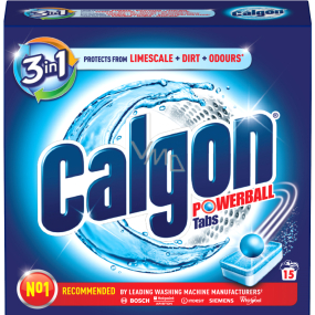 Calgon 3v1 Powerball Tabs změkčovač vody tablety proti vodnímu kameni 15 dávek 195 g