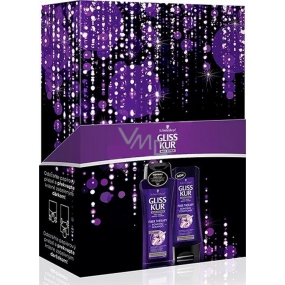 Gliss Kur Fiber Therapy šampon na namáhavé vlasy 250 ml + kondicionér 200 ml, kosmetická kazeta