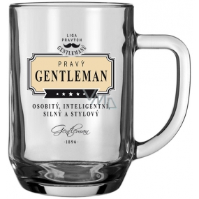 Nekupto Liga Pravých Gentlemanů Pivní sklenice Pravý Gentleman- osobitý, inteligentní, silný a stylový 500 ml