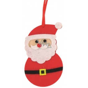 Santa z filcu barevný dekorace na zavěšení 10 cm
