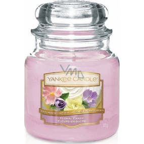 Yankee Candle Floral Candy - Dortík s květy vonná svíčka Classic střední sklo 411 g