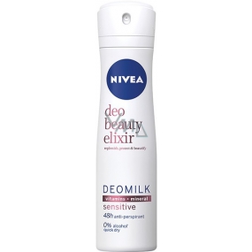 Nivea Deo Beauty Elixir Deomilk Sensitive antiperspirant deodorant sprej pro ženy 150 ml