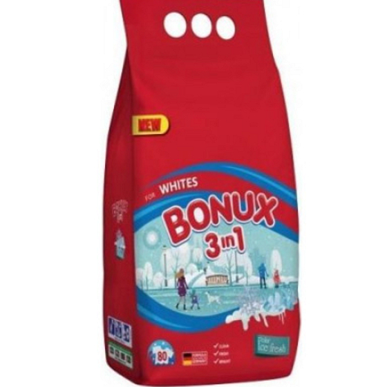 Bonux White Polar Ice Fresh 3v1 prací prášek na bílé prádlo 80 dávek 6 kg