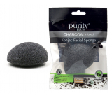 Purity Plus Charcoal odličovací houbička Konjac s aktivním uhlím 1 kus