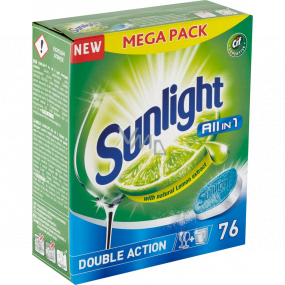 Sunlight All in 1 Double Action Regular tablety do myčky nádobí 76 kusů