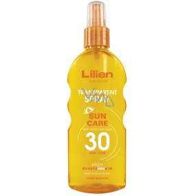Lilien Sun Active Transparent SPF30 voděodolný sprej na opalování 200 ml