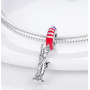 Charm Sterlingové stříbro 925 USA Americká vlajka - Socha Svobody, přívěsek na náramek cestování