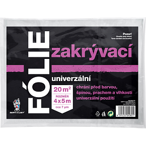 BALTOOL univerzální zakrývací fólie, 7 µ, 20 m², 4 × 5 m