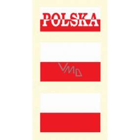 Arch Tetovací obtisky na obličej i tělo Polsko vlajka 3 motiv