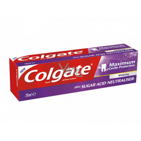Colgate Maximum Cavity Protection Whitening zubní pasta s bělicím účinkem 75 ml