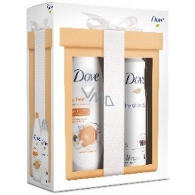 Dove Revitalize Go Fresh Revitalize Mandarinka sprchový gel vyživující 250 ml + Invisible Dry antiperspirant deodorant sprej 150 ml, kosmetická sada