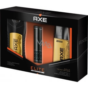Axe Gold Temptation sprchový gel pro muže 250 ml + deodorant sprej 150 ml + USB externí nabíječka, kosmetická sada