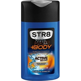 Str8 Active Reload sprchový gel na vlasy a tělo pro muže 250 ml