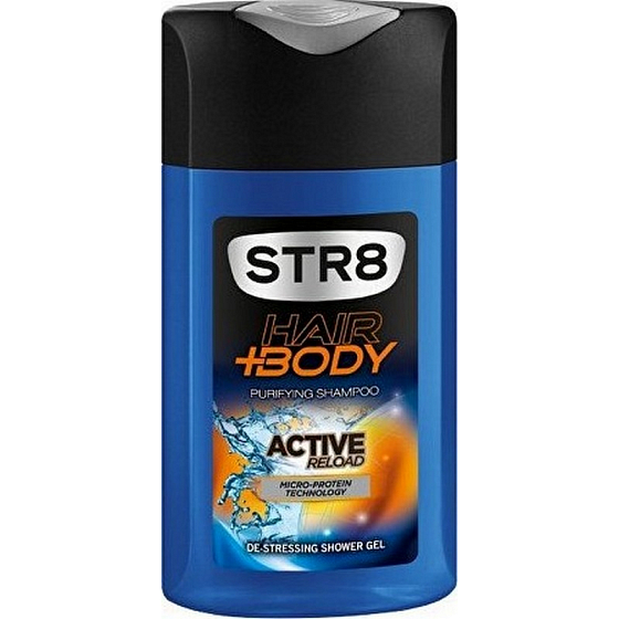 Str8 Active Reload sprchový gel na vlasy a tělo pro muže 250 ml
