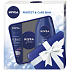 Nivea Body Milk výživné tělové mléko 250 ml + Protect & Care antiperspirant sprej pro ženy 150 ml + Nivea Creme krém 30 ml, kosmetická sada