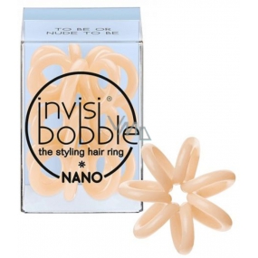 Invisibobble Nano To Be Or Nude To Be Gumička do vlasů tělová spirálová 3 kusy