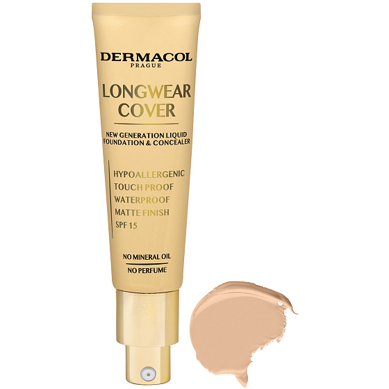 Dermacol Longwear Cover dlouhotrvající krycí make-up 01 Porcelain 30 ml