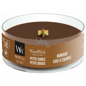 WoodWick Humidor - Pouzdro na doutníky vonná svíčka s dřevěným knotem petite 31 g