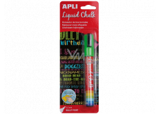 Apli Liquid Chalk Křídový popisovač kulatý hrot zelený 5,5 mm