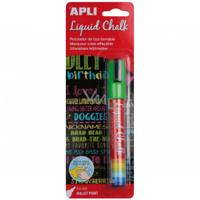 Apli Liquid Chalk Křídový popisovač kulatý hrot zelený 5,5 mm